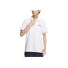 Adidas Letter Print Pullover Casual Comfort Short Sleeve Polo Men Tops White JD3200