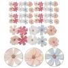 Christmas Tree Party Decoration Sparkling Flower Ornaments Set of 10