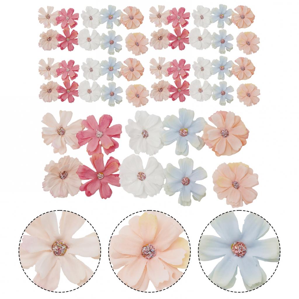 Christmas Tree Party Decoration Sparkling Flower Ornaments Set of 10