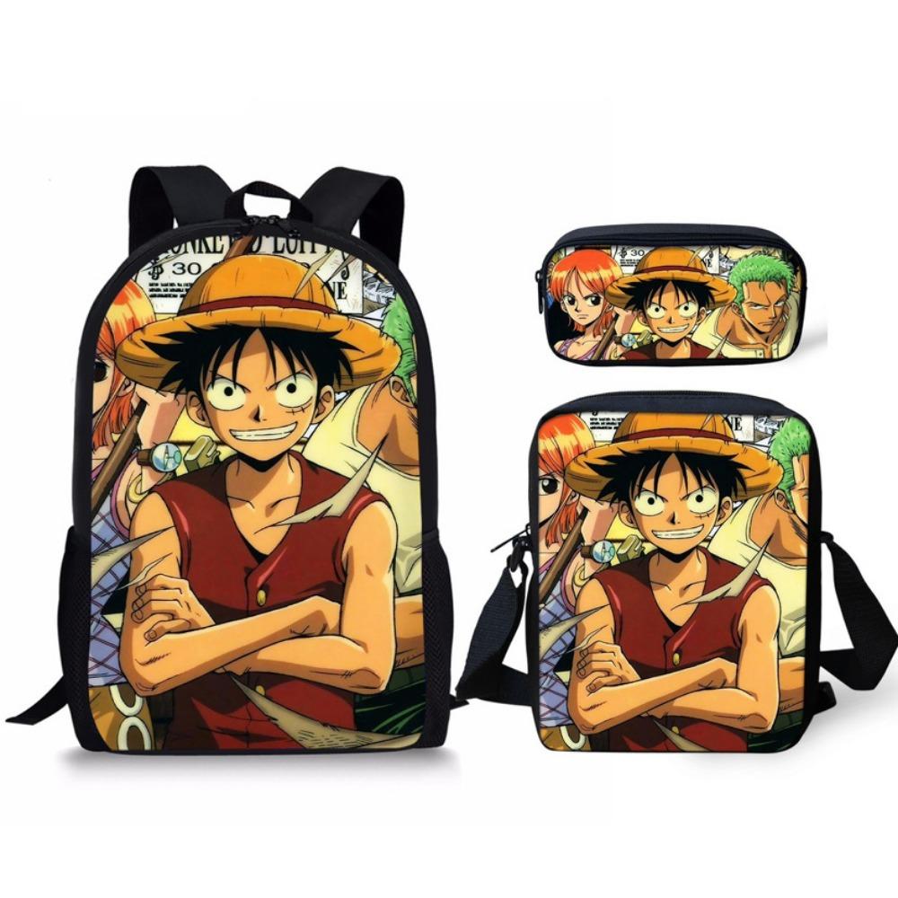 ONE PIECE onepiece backpack student schoolbag cartoon children Luffy animation expansion