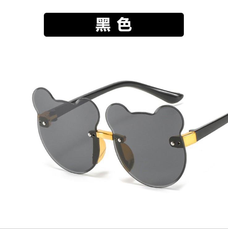 

Fashion Summer Outdoor Travel Skiing Sunglasses Cartoon Bear Sunglassess for Boy Girl Children Rimless Casual Sunglasses UV400