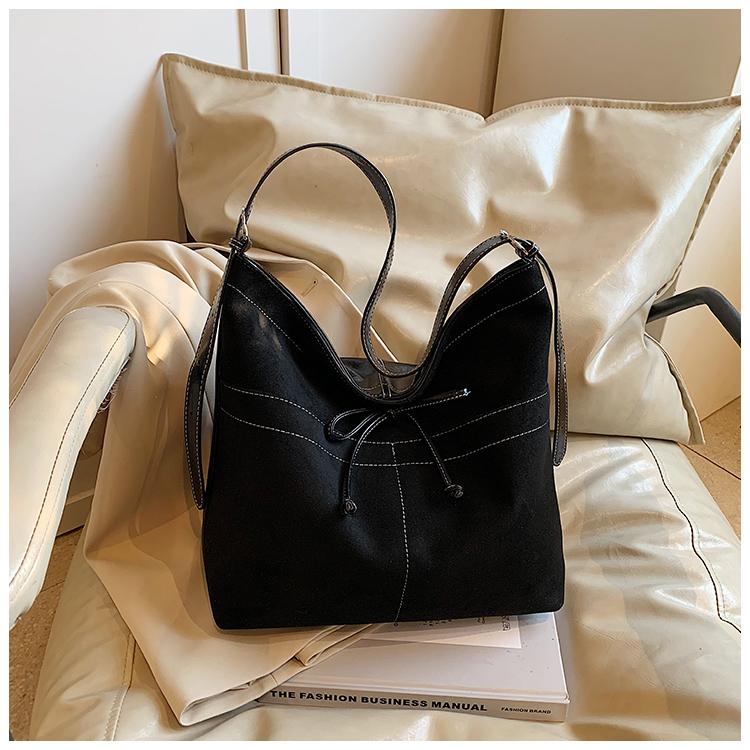 Fashion Faux Suede Solid Color Crossbody Bags 2026 High Quality Bow Decoration Bags Casual Versatile Sweet Women's Handbags