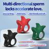 Sexy Lip Mouth Penis Ring Male Penis Enlarger Extender Testicle Restraint Cock Ring Lock the Sperm Male Penis Training Sex Toys