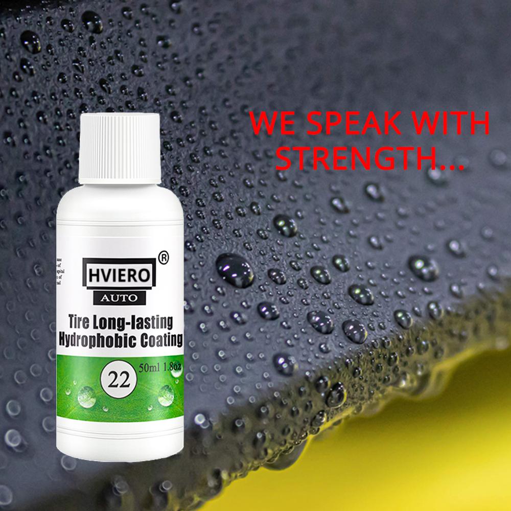 HVIERO 22 Reifencoating 20 50ml Auto Autowäsche Reinigungswerkzeuge Lackbeschichtungsmittel Reifen Langlebige Hydrophobe Beschichtung