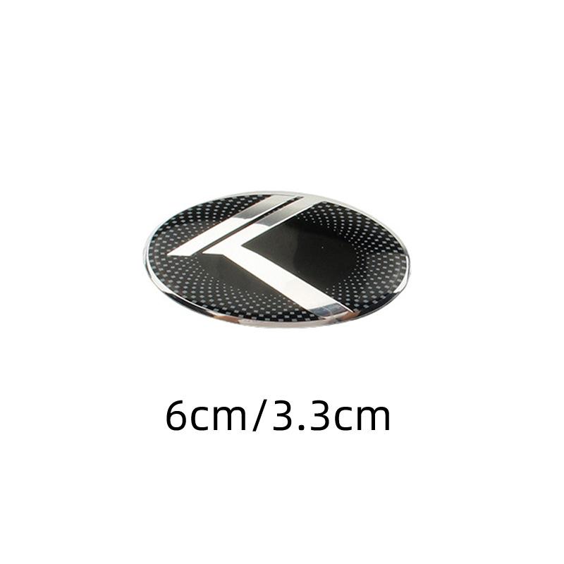 6x3.3cm Car Steering Wheel Center Emblem Badge Sticker for KIA Stinger Sportage KX3 Ceed K7 K5 K3 R Forte Rio Soul Accessories