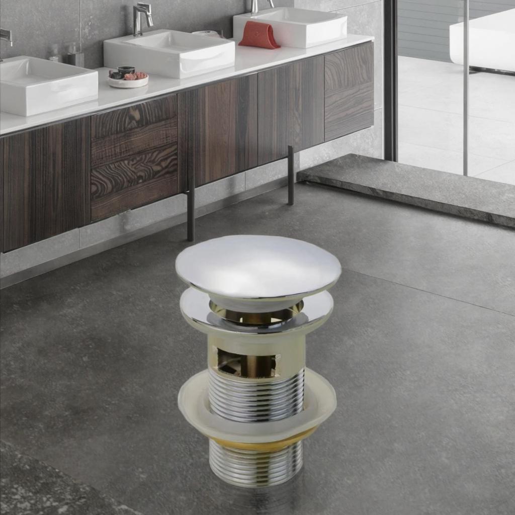 Modern Design Stainless Steel Pop-up Drain Basin Pipe Waste Drain for Sink (Silver,Stainless Steel) серебряный