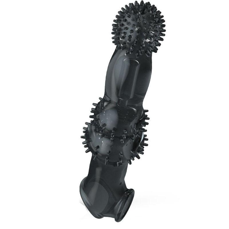 245mm Penis Enlargement Sleeve Vibrator Penis Extender Sleeve Delay Ejaculation Sex Toys for Men Condoms Sex Products