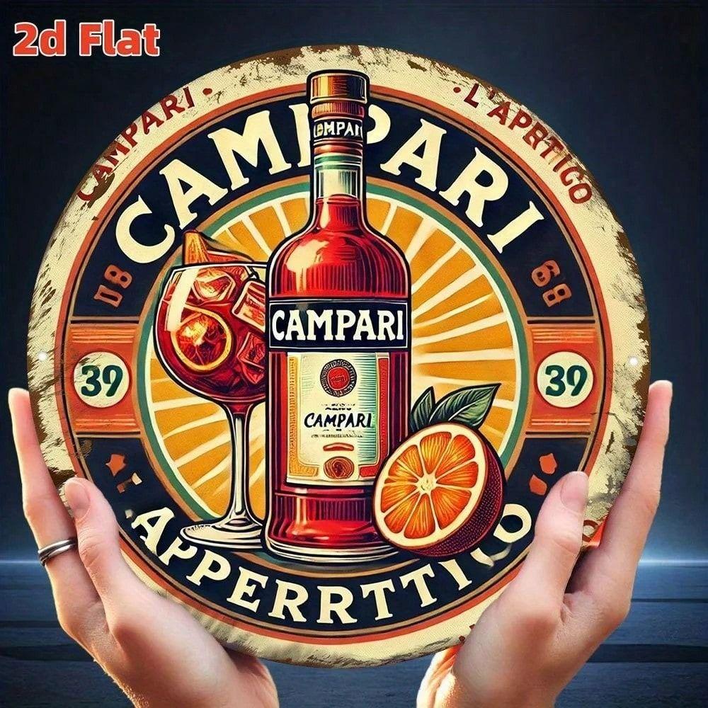 Vintage Campari Bar Wall Decor Metal Sign Tin Poster