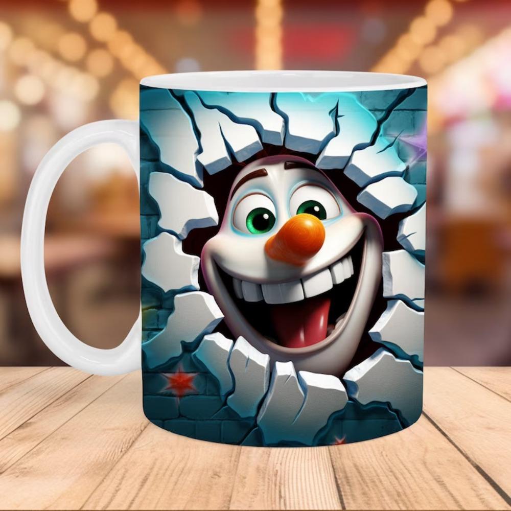 Christmas snowman ceramic coffee mug tea cup