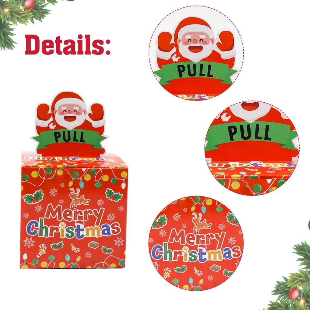 Christmas Money Box Merry Christmas Decorations for Home 2025 Navidad Santa Claus Cash Pull Box Xmas Ornament New Year Gift 2026