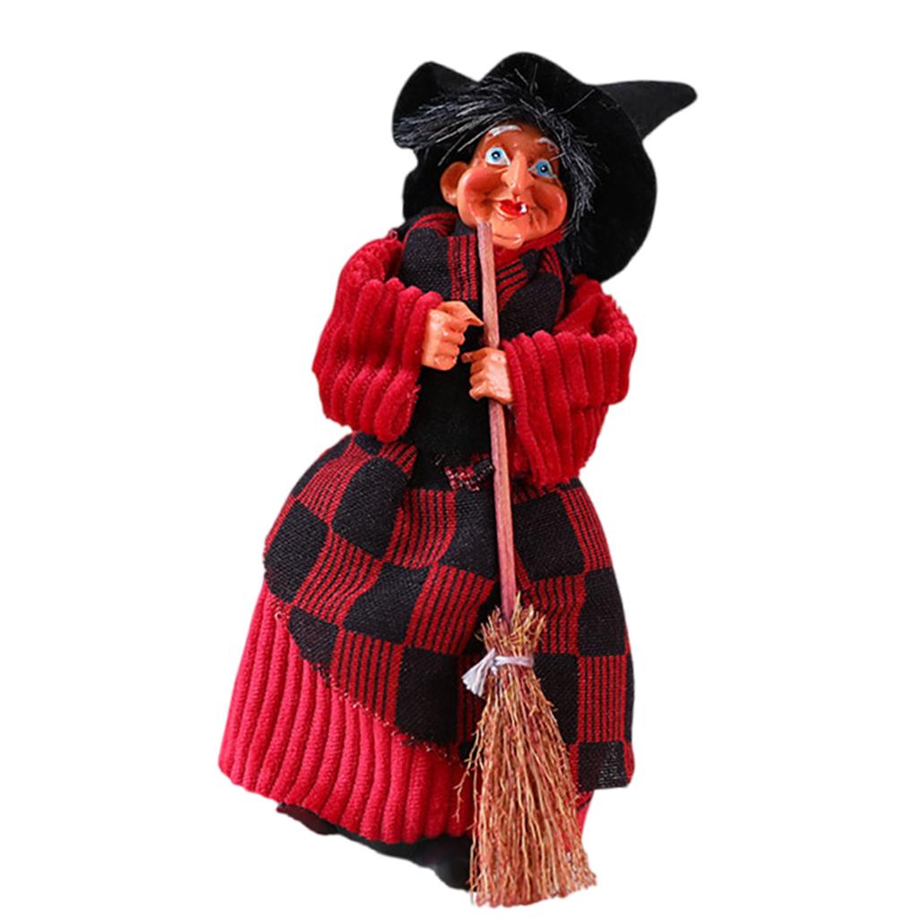Vintage Halloween Witch Statue Plastic Durable Decor For Bar Home Party Indoor Outdoor Decoration