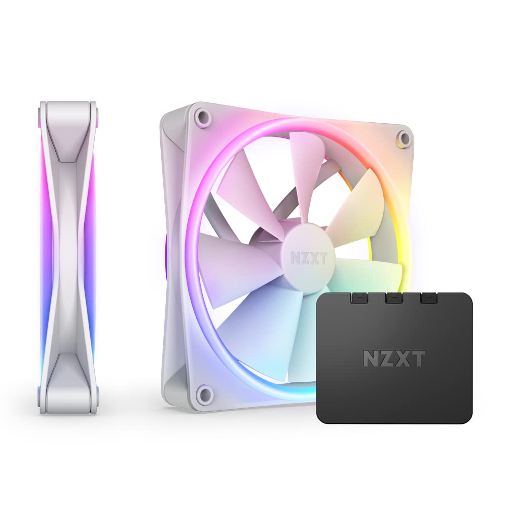 

NZXT F140 RGB DUO TWIN PACK RGB Controller 2 PC Case Fans FN1833 & [White] RF-D14DF-W1 білий
