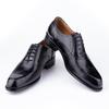Fashion New Trendy Mens Dress Shoes Genuine Leather Oxford Handmade Wedding Party Banquet Dress Carving Craft Adult Shoe Original Design