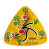 1Pc Triangular Wooden Track Pairing Toy Cartoon Slider Movable Color Shape Recognition Game Suitable For Children Ages 3+