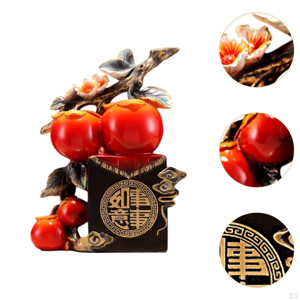 Statua Żywiczna Persymona Figurka Feng Shui Prezent Świąteczny Ręcznie Robiona Chińska Dekoracja na Szczęście dla