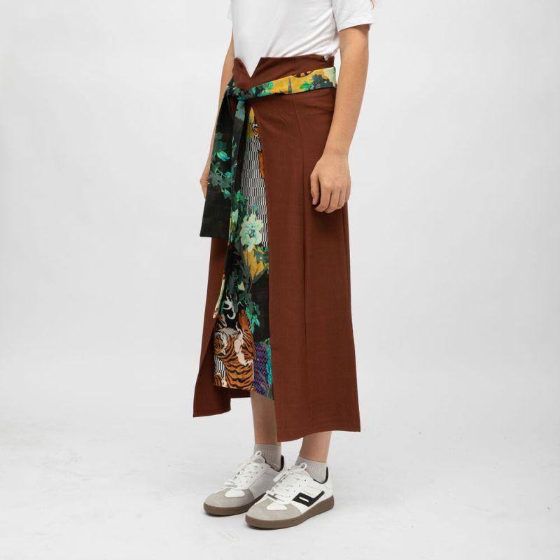 Jupe gab effet portefeuille avec imprimé Femme HOLLY AND JOEY