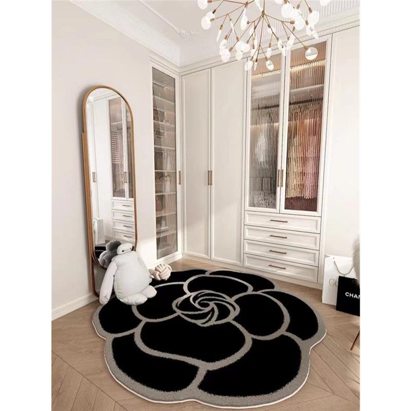 Camellia Carpet Living Room Light Luxury Premium Floor Cushion Bedroom Checkroom Foot Cushion Dressing Room Study Swivel Chair Cushion