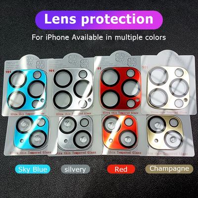 For iPhone 15 14 Plus 13 12 Mini 11 Pro Max Tempered Glass Camera Lens Screen Protector Film