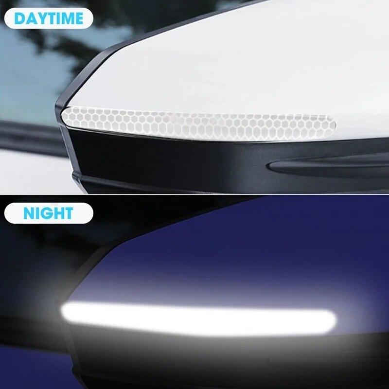 4 adesivi riflettenti per auto, maniglia della portiera, ciotola della portiera, antigraffio, resistente all'usura, micro-riflettente, protezione adesivo decalcomania