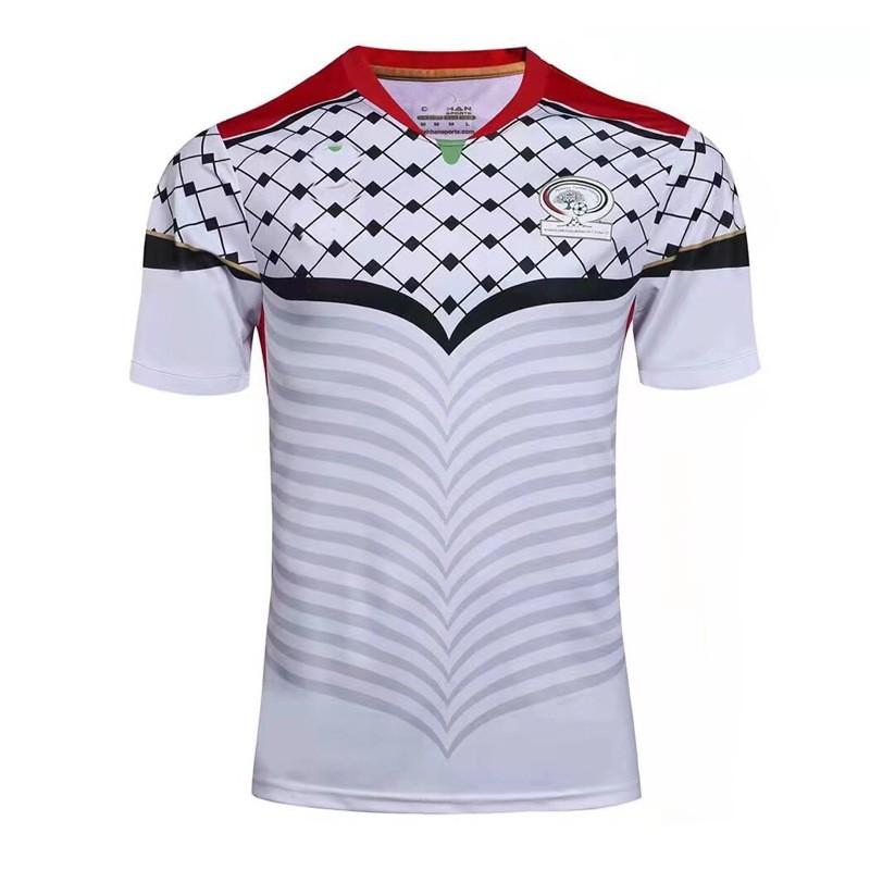 Palestino 2024-2025 Home Away Soccer Jersey Mens Short Sleeve Football Kit Cotton Blend Performance Sportswear