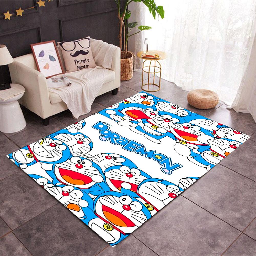 Doraemon Adventure Themed Anti-Slip Rugs - Polyester Home Decor, Suitable for Bedrooms, Living Rooms, Doorways, Studios, and Decorations