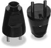 Straight Detachable Plug 2P+Z, 16A, 250V Black - Vt-301-0035