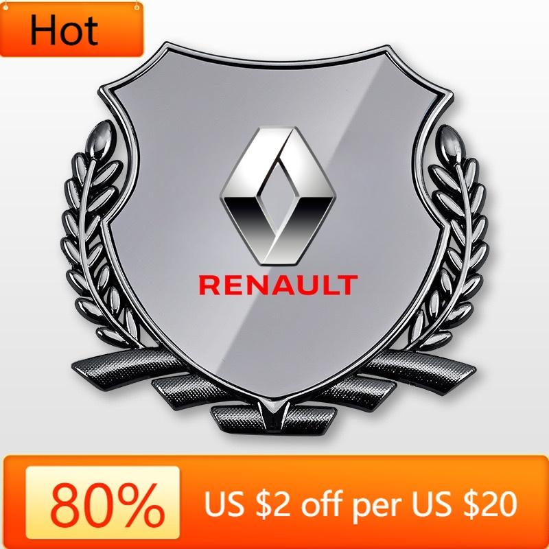 2026 Hot For Renault Interior Stickers 3D Metal Car Trunk Window Side ...