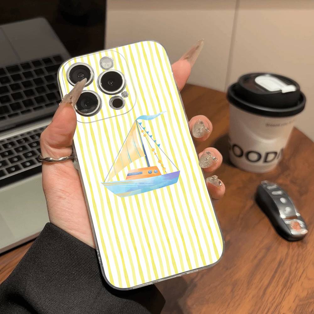 Niedliches Meeresleben, Krabben, Hummer Für IPhone 17 16 15 14 13 12 11 Pro Max Plus Transparente Weiche TPU Handyhülle