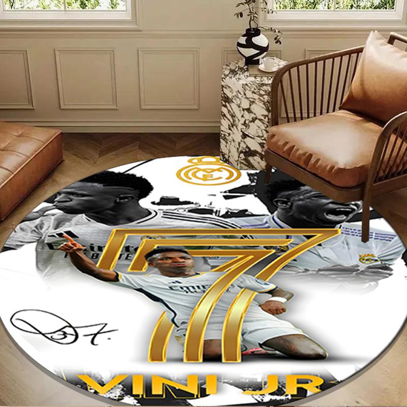 Brazilian Football Star Round Mat Home Decor, Chair Rug For livingroom,Bedroom, Doormat Home Decor Birthday Gift Christmas Gifts