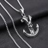 Silver Sailor Pirate Anchor Necklace 378