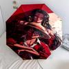 1 PC Automatic Folding Umbrella - Luffy D Pattern Portable Foldable Design With 8 Ribs Christmas Birthday Gifts
