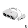 Universal 12V 24V 3 Way Cigarette Lighter Multi Socket ABS Black Parts Charger USB Interior Auto Car Dual Splitter Adapter B0O0