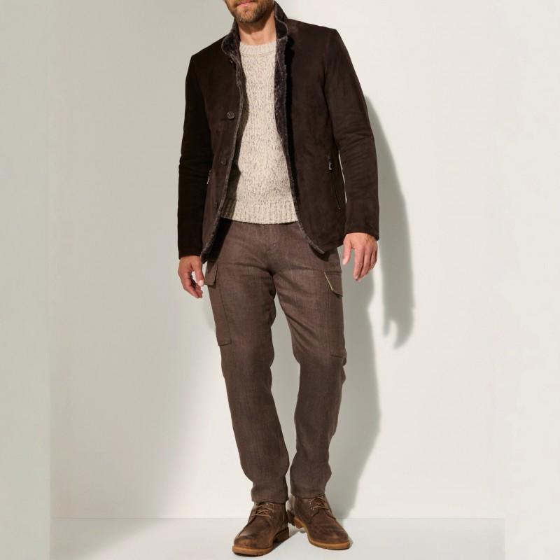 Mens Vintage Faux Fur Coat European Style Single Breasted Winter Outerwear Urban Casual Wear