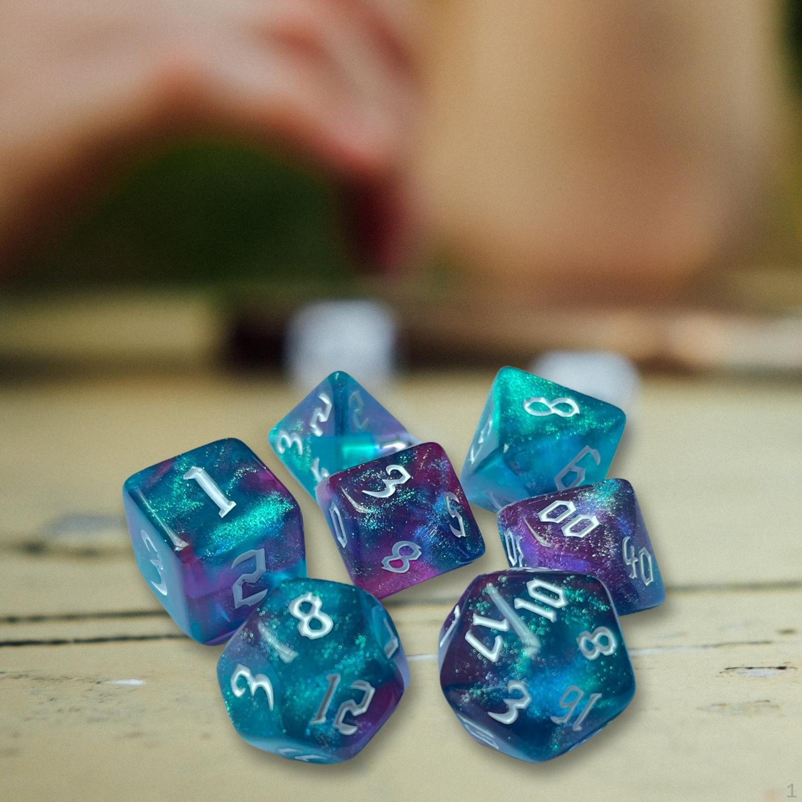 

Набор многогранников из 7 предметов D8 D10 D12 для настольной игры DND N