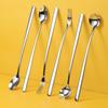 Elegant 304 Stainless Steel Long Handle Coffee Stirring Spoon Set