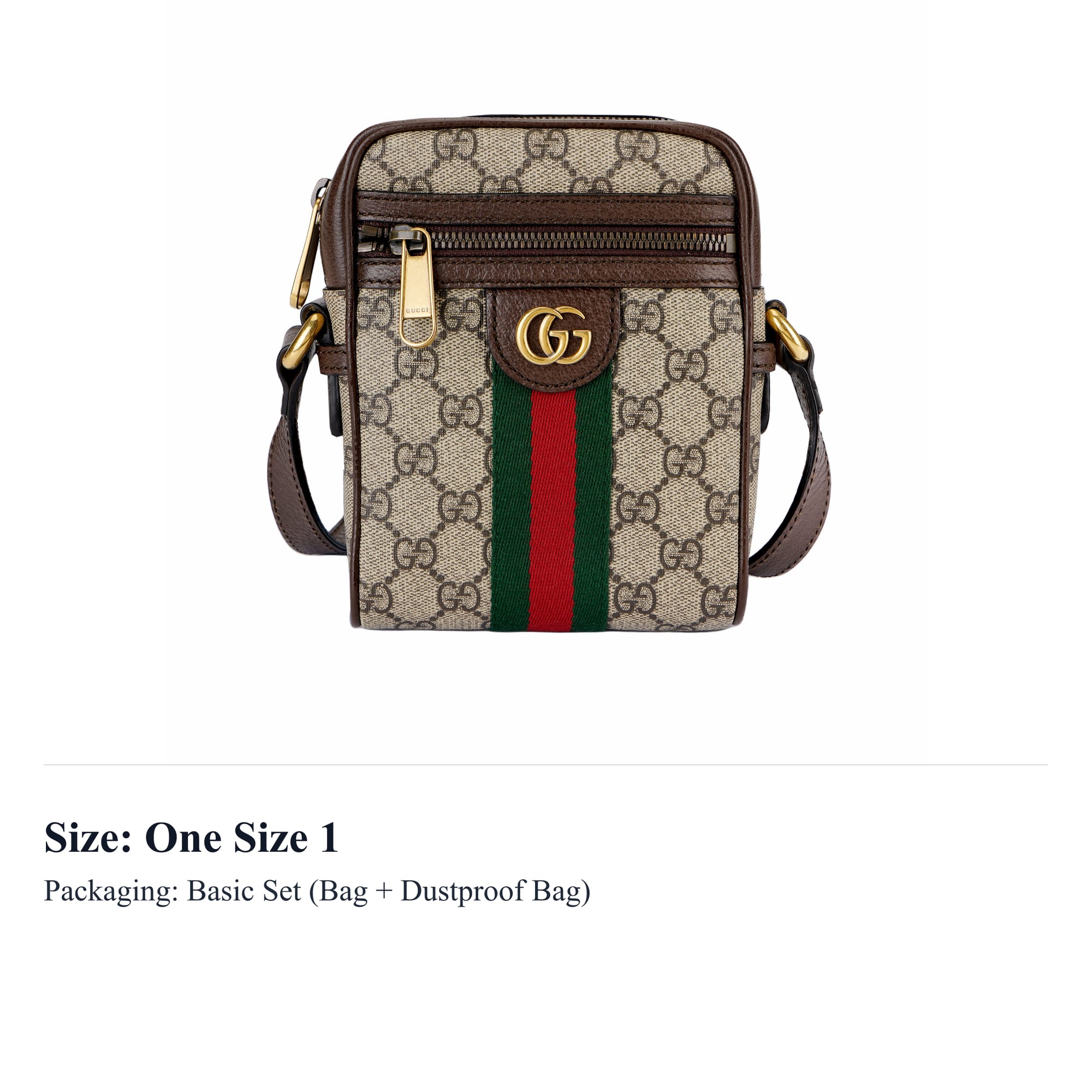 GUCCI Ophidia GG Shoulder Bag Beige/Ebony