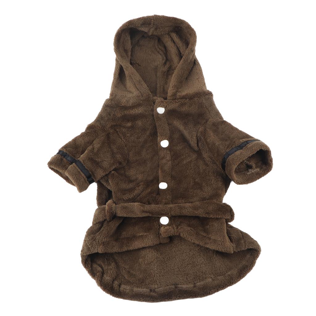 Pet Bathrobe Warm Flannel Quick Drying Dog Hooded Bath Towel with Hood for Puppy Small Dogs CatsXL