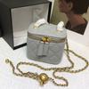 Rhombus chain bag 2024 new sheepskin box bag genuine leather women's bag mini lipstick bag shoulder messenger bag