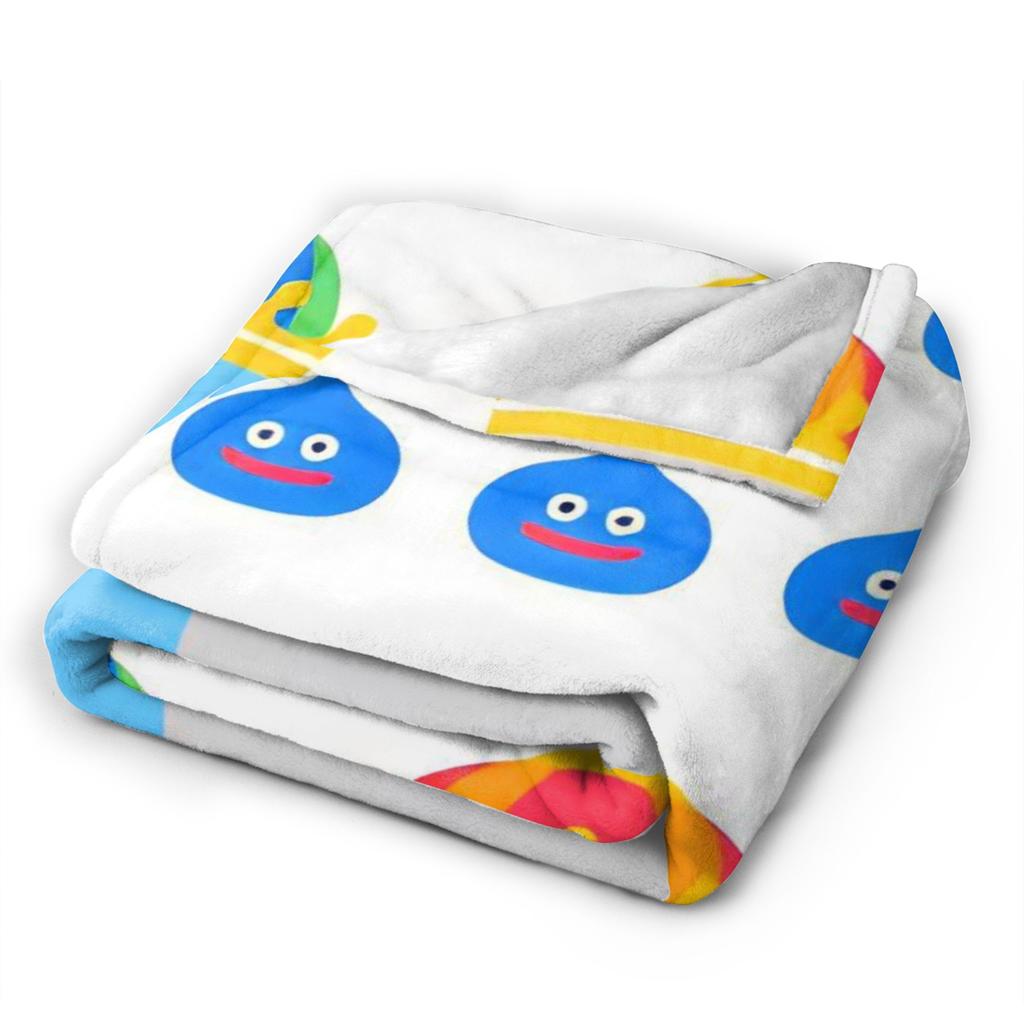 D-Dragon Quest Slimes Plush Blanket Children  Flannel Throw Blanket For Living Room Warm Soft Quality Bedspread Birthday Gift