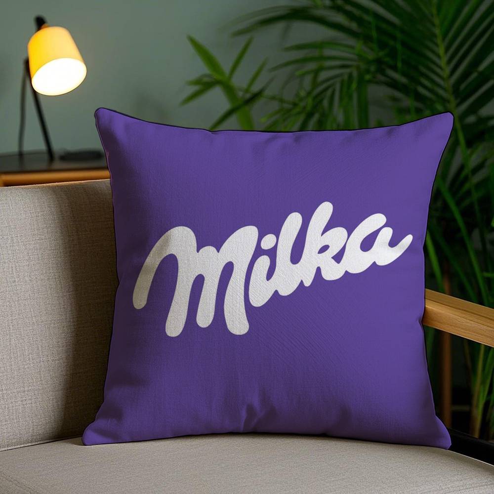 Funny Mi-olka Purple Pillow Case Anti-dustmite Invisible zipper Sofa Bed