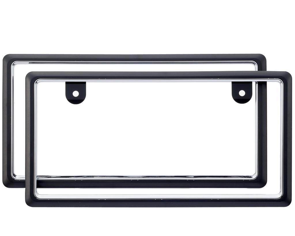 Seiko Sangyo Number Plate Car Accent Frame Frame, Set, Black, EX-197