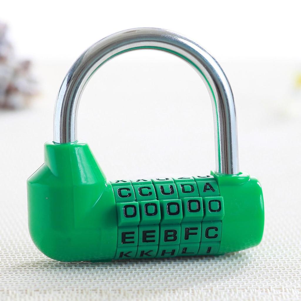 5-Digit U-Shaped Combination Padlock for Gym, Door, Suitcase, and Cabinet