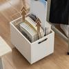 Book Storage Box with Pulley Under the Table Large Capacity Book Organizer Plastic Storage Basket for Office School