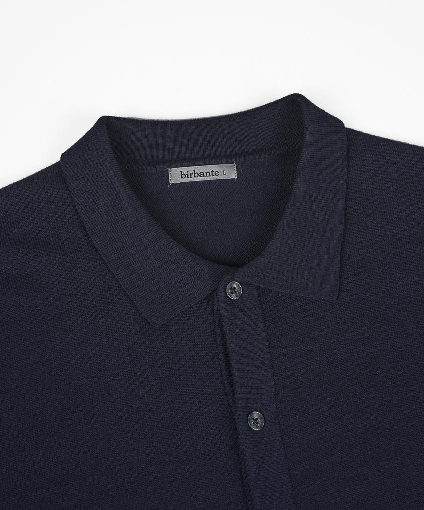 Birbante Soft Washable Collared Cardigan - Dark Navy