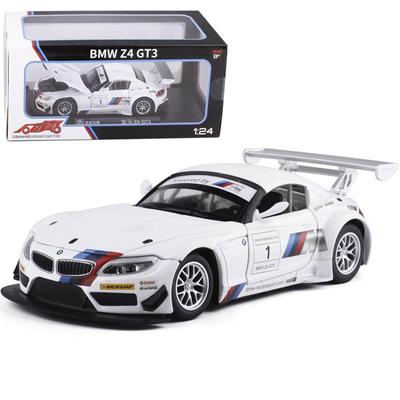 1/24 Scale Z4 GT3 Diecast Car Model Toy, Pull Back Toy Vehicle with Sound and Light for Kids Toddler Boys Girls Gift Collection