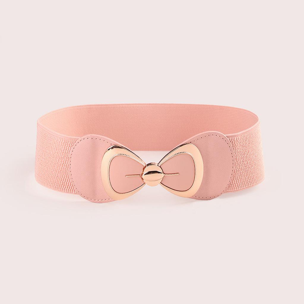 Womens Casual Dress Belt With Faux Leather Material And Hook Closure