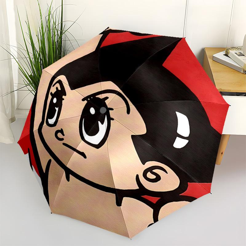 1pc Astro Boy Automatic Open/close Folding Portable Umbrella with 8-Rib Structure for Women/Men, All-Season Use  A0901014