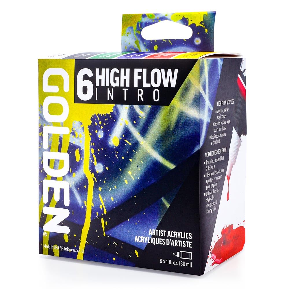 Golden Acrylic High Flow 068 30ml Intro 6 Color Set 13120068