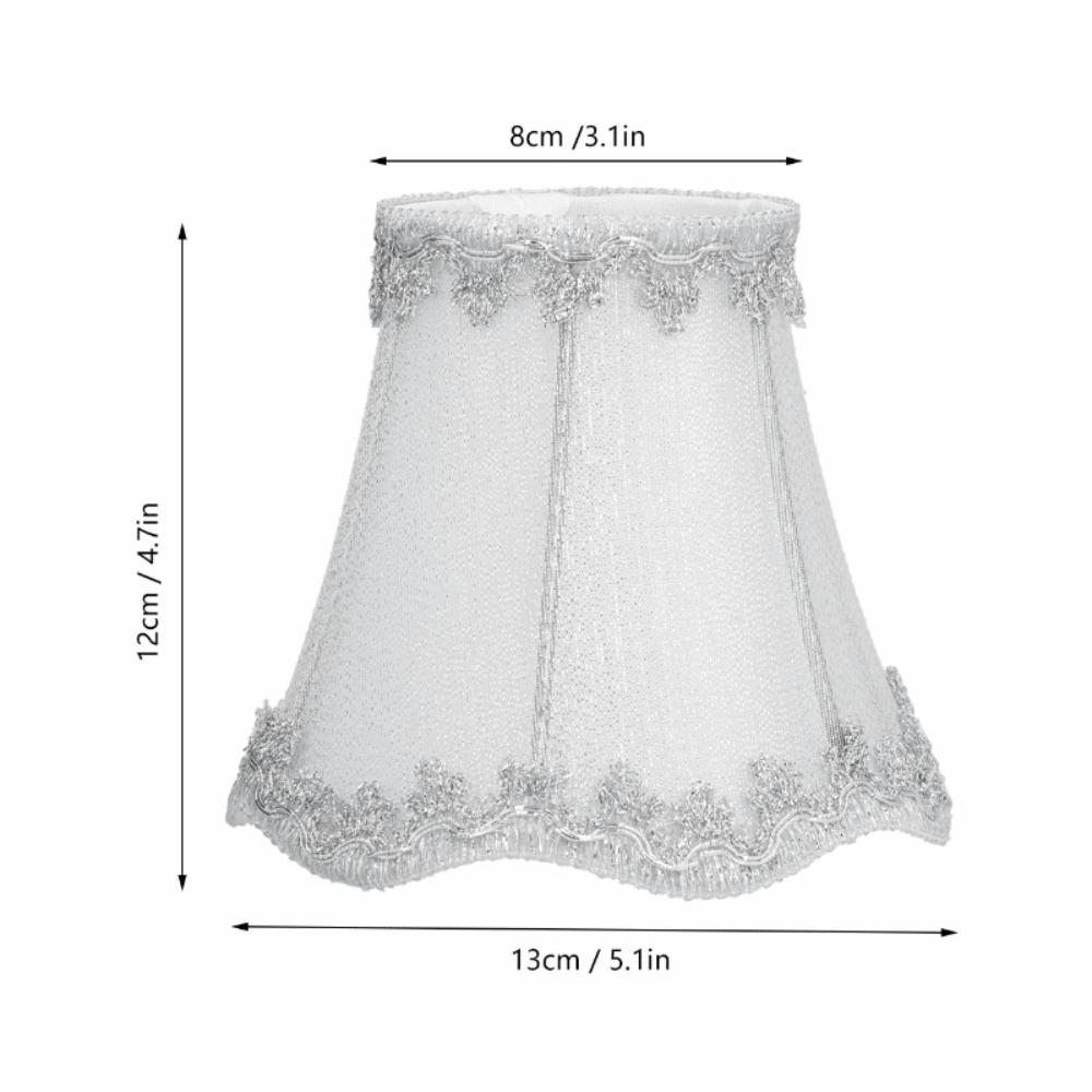 3PCS Modern Fabric Lampshade Clip On Design 4.7 Inch Height Chandelier Lamp Shades Lamp Cover Wall Lamp