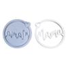 MAM Lettering Silicone Pendant Molds for Candle Soap Hanging Ornament Epoxy Resin Silicone Molds Gypsum Silicone Molds